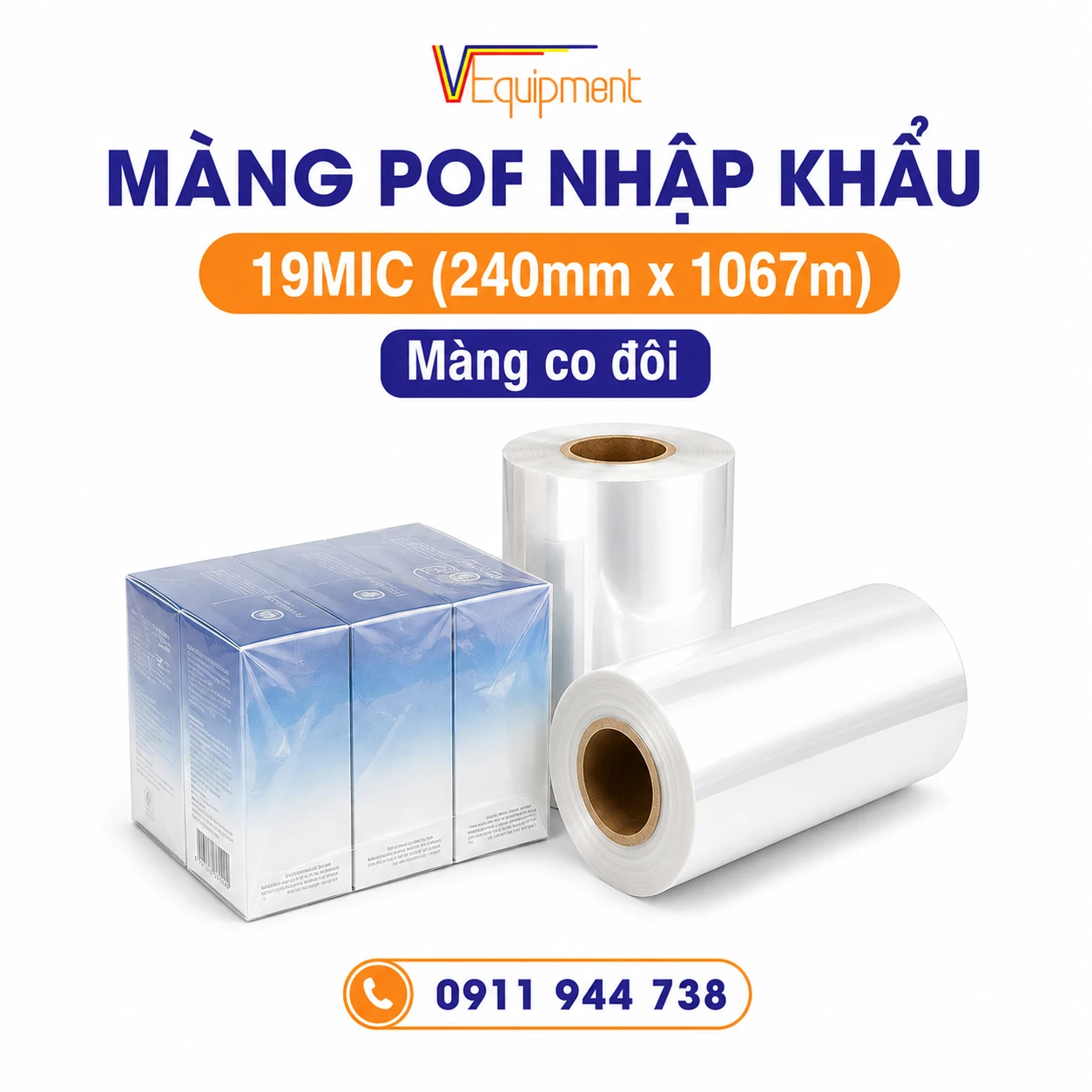 MÀNG POF NHẬP KHẨU 19MIC (240mmx1067mm)