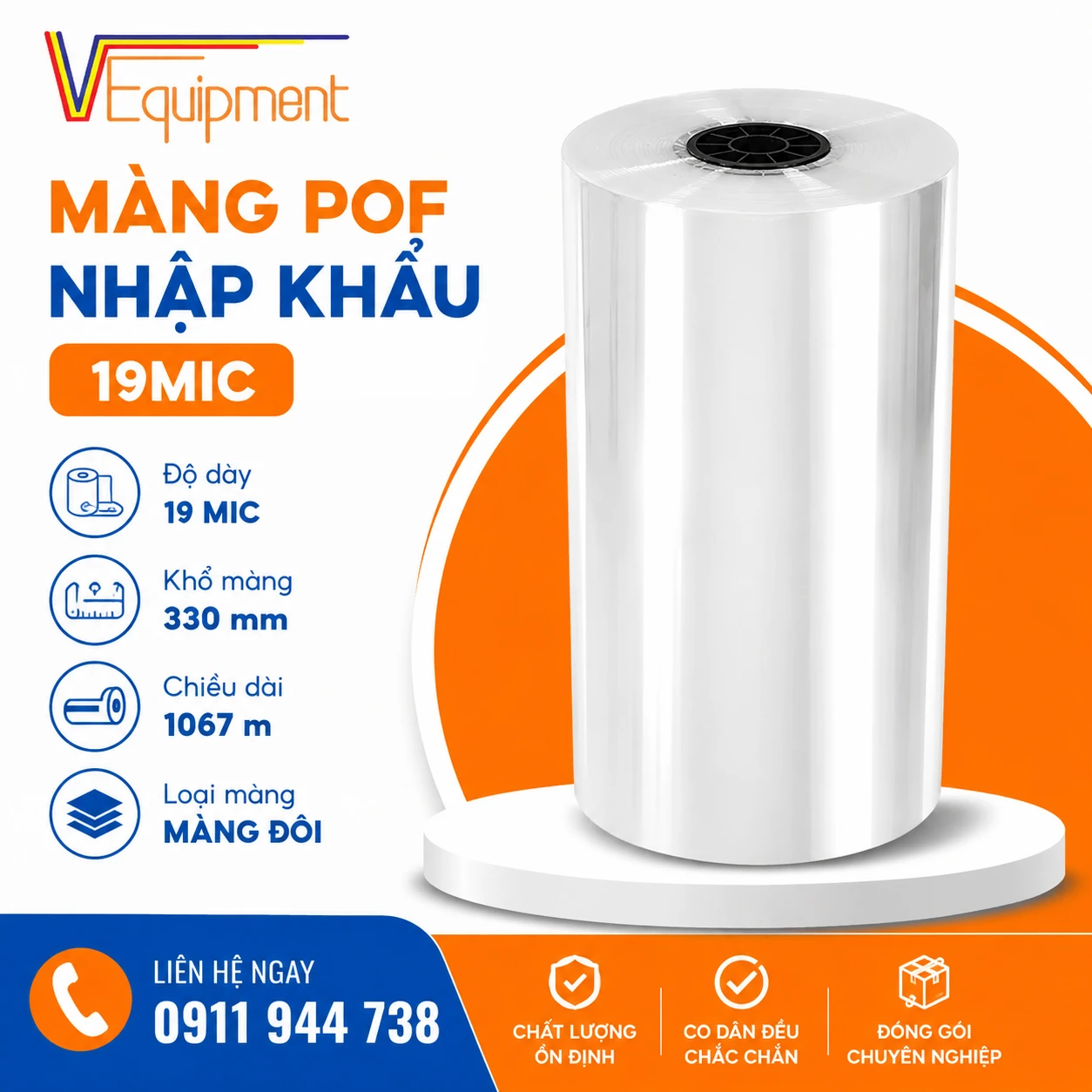 MÀNG POF NHẬP KHẨU 19MIC (330mmx1067mm)