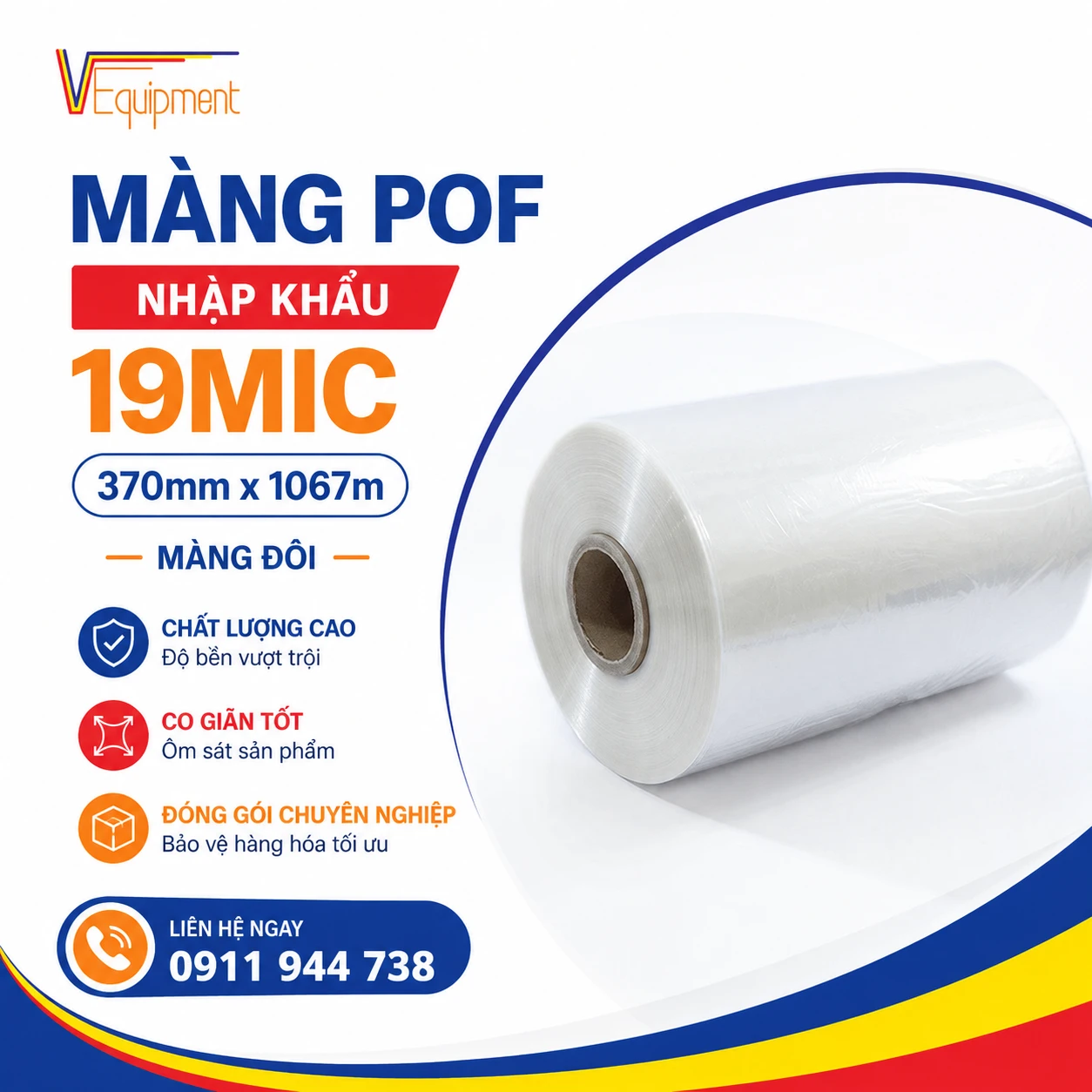 MÀNG POF NHẬP KHẨU 19MIC (370mmx1067mm)