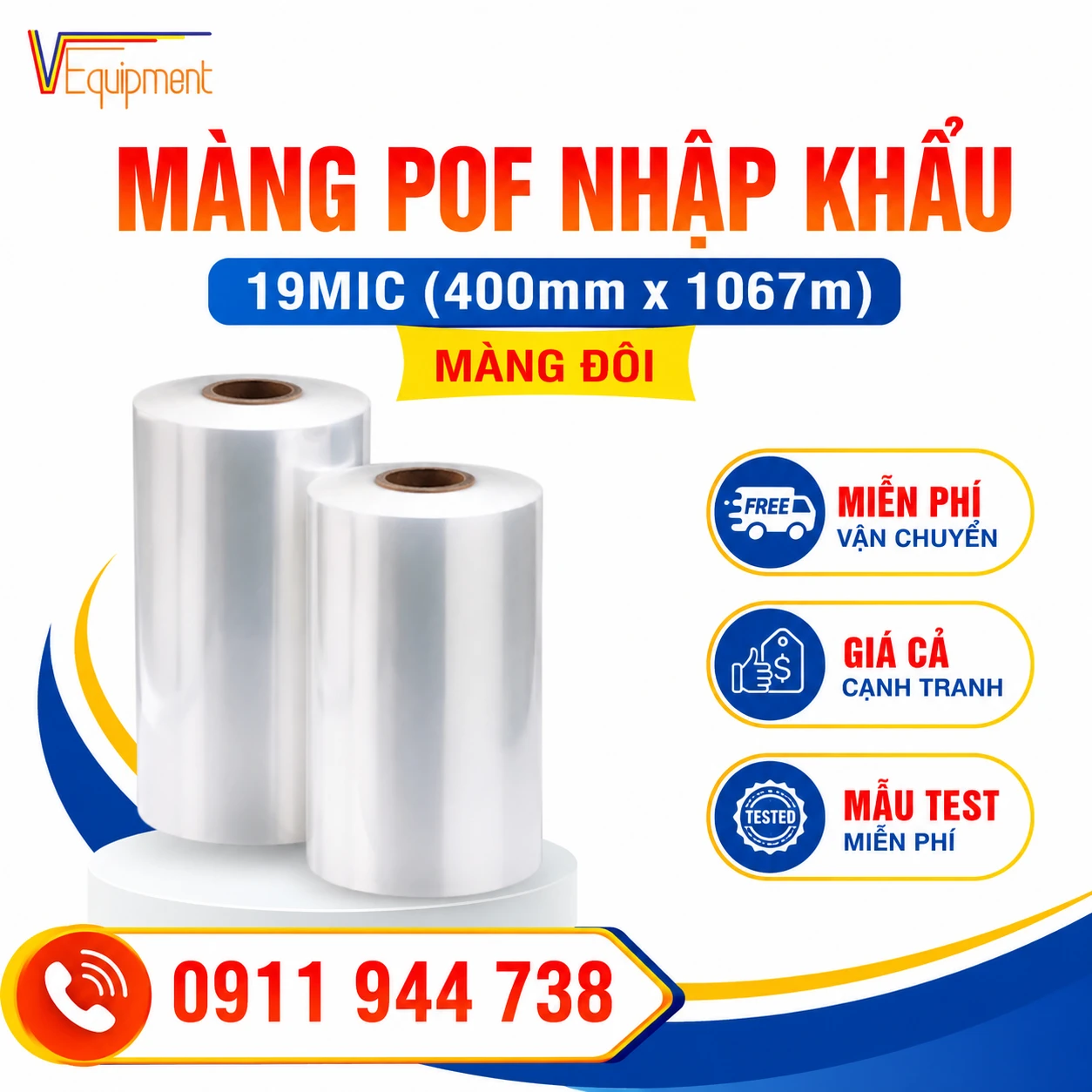 MÀNG POF NHẬP KHẨU 19MIC (400mmx1067mm)