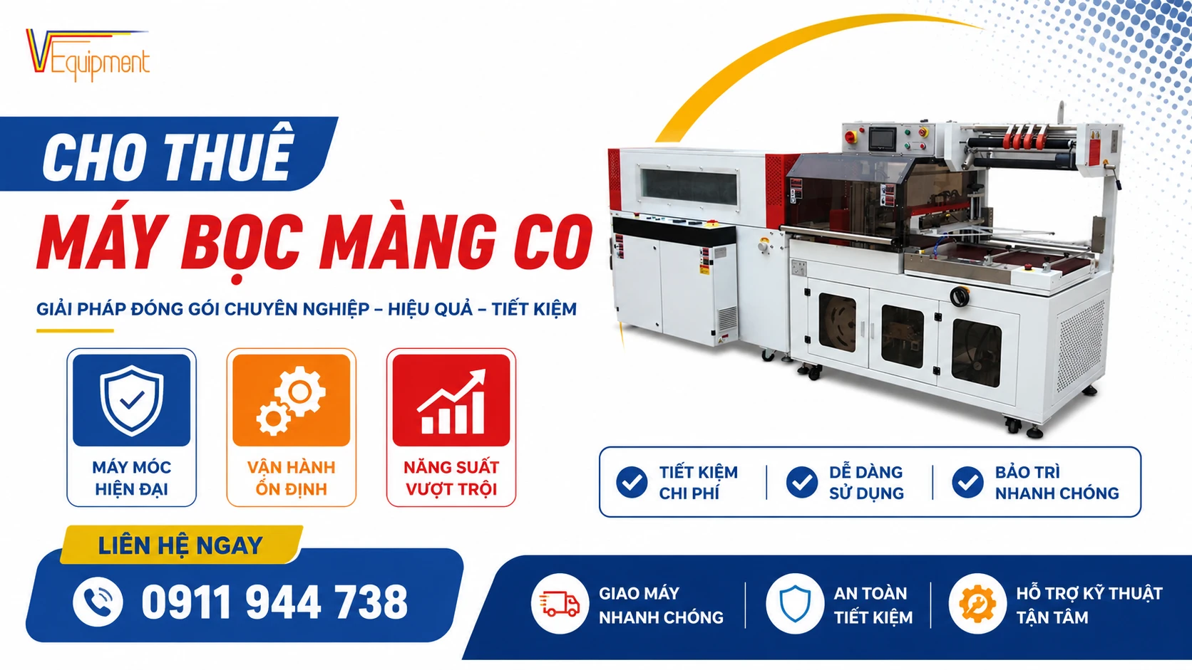 Cho thuê máy bọc màng co
