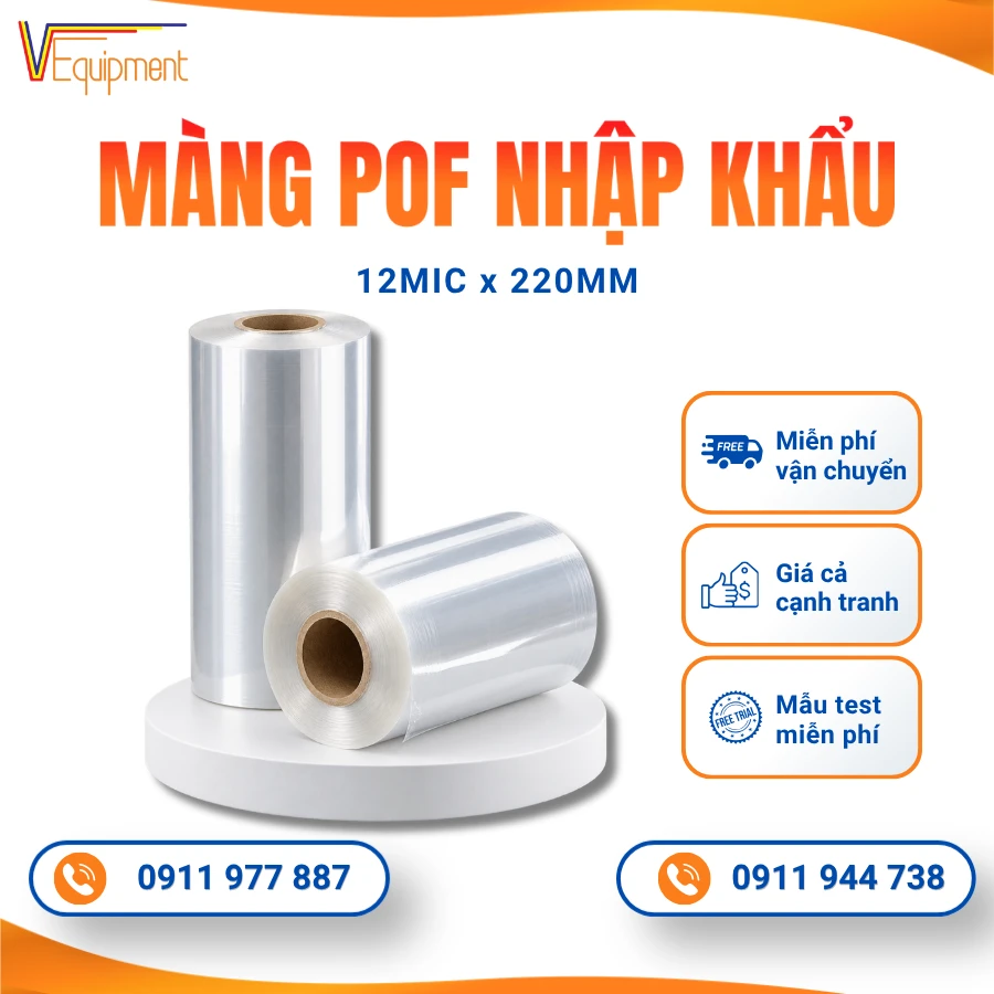 MÀNG CO POF 12MIC 220MM MÀNG ĐÔI NHẬP KHẨU CHÍNH HÃNG