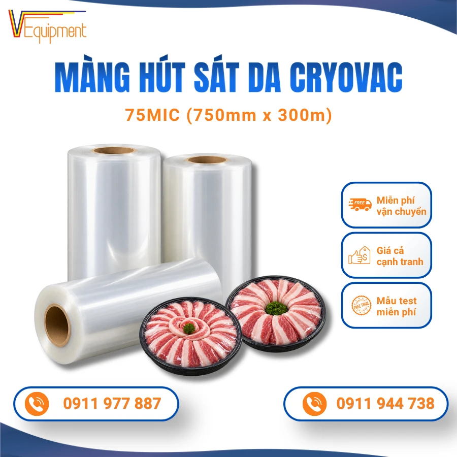 MÀNG HÚT SÁT DA CRYOVAC 75MIC 750MM
