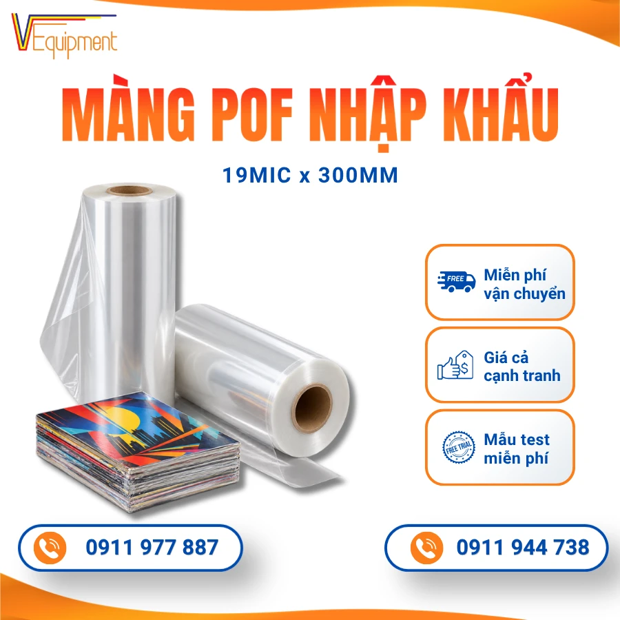 Màng co POF 19MIC 300mm nhập khẩu