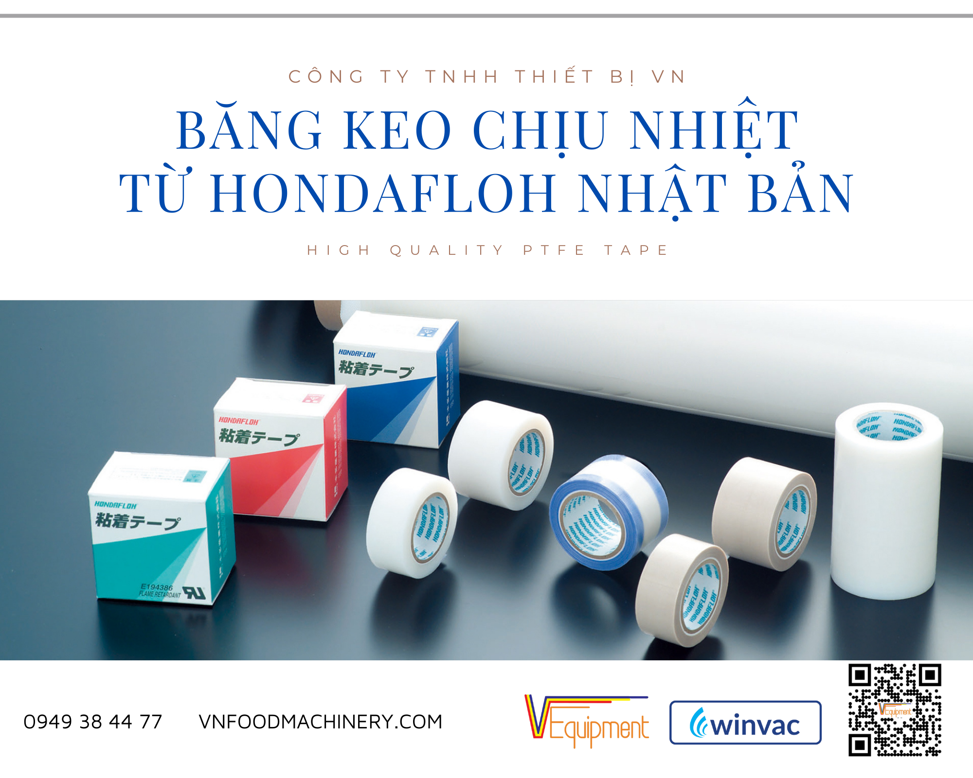 BĂNG KEO NHIỆT HONDAFLOH 25mm x 0.3mm x 10m