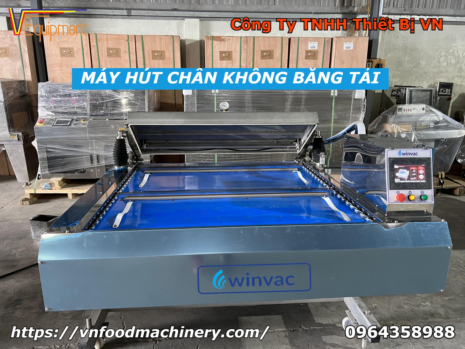 Máy hút chân không băng tải winvac