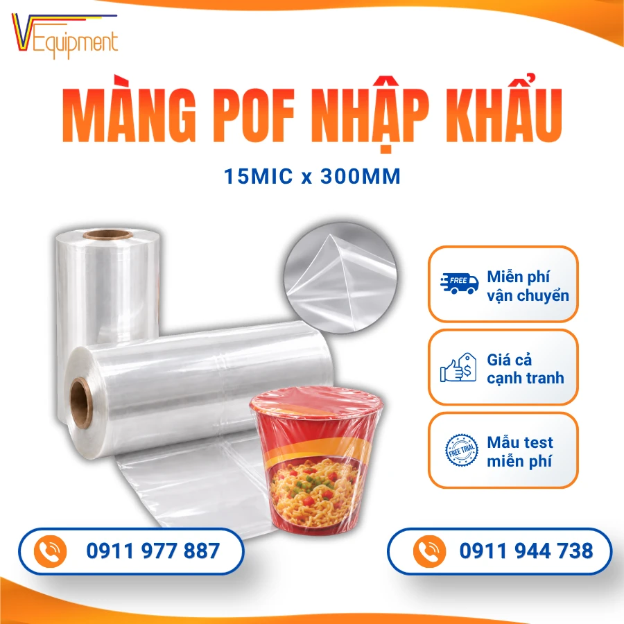 Màng Co POF 15 Mic 300mm Giá Kho, Số Lượng Lớn