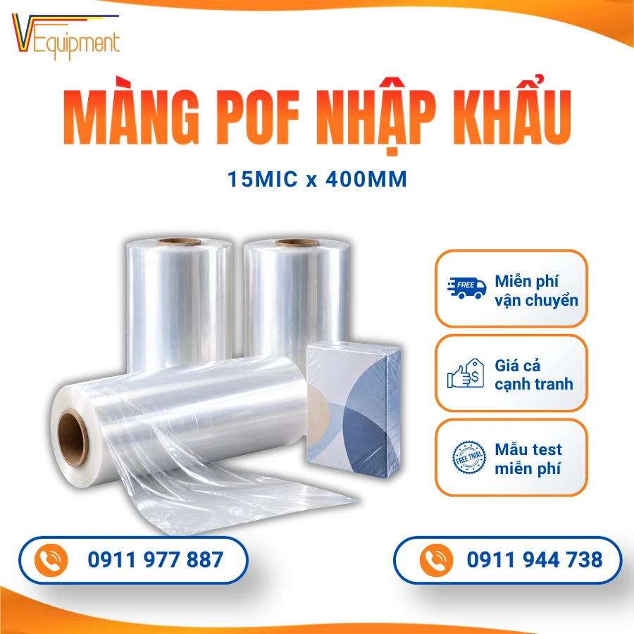 Màng Co POF 15 Mic 400mm Nhập Khẩu Chính Hãng