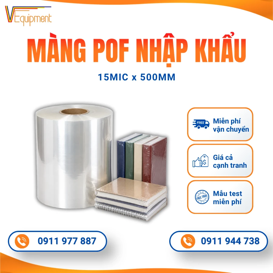 Kho Màng Co POF 15 Mic 500mm Giá Sỉ Tốt, Dai Dẻo