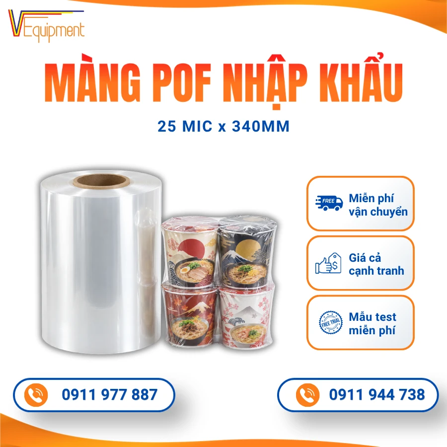 Màng Co POF 25 Mic 340mm Báo Giá Tốt 2026