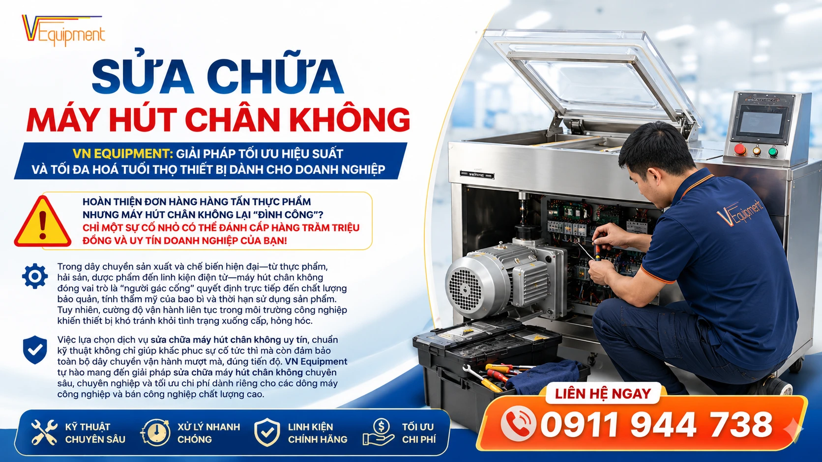 SỮA CHỮA MÁY HÚT CHÂN KHÔNG